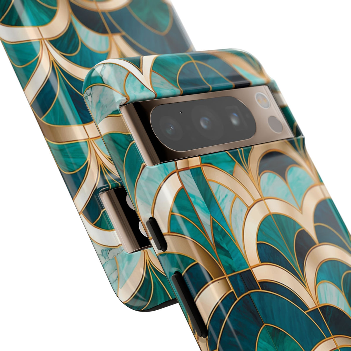 Emerald Deco: Vintage Plush Phone Case for iPhone, Samsung Galaxy and Google Pixel devices