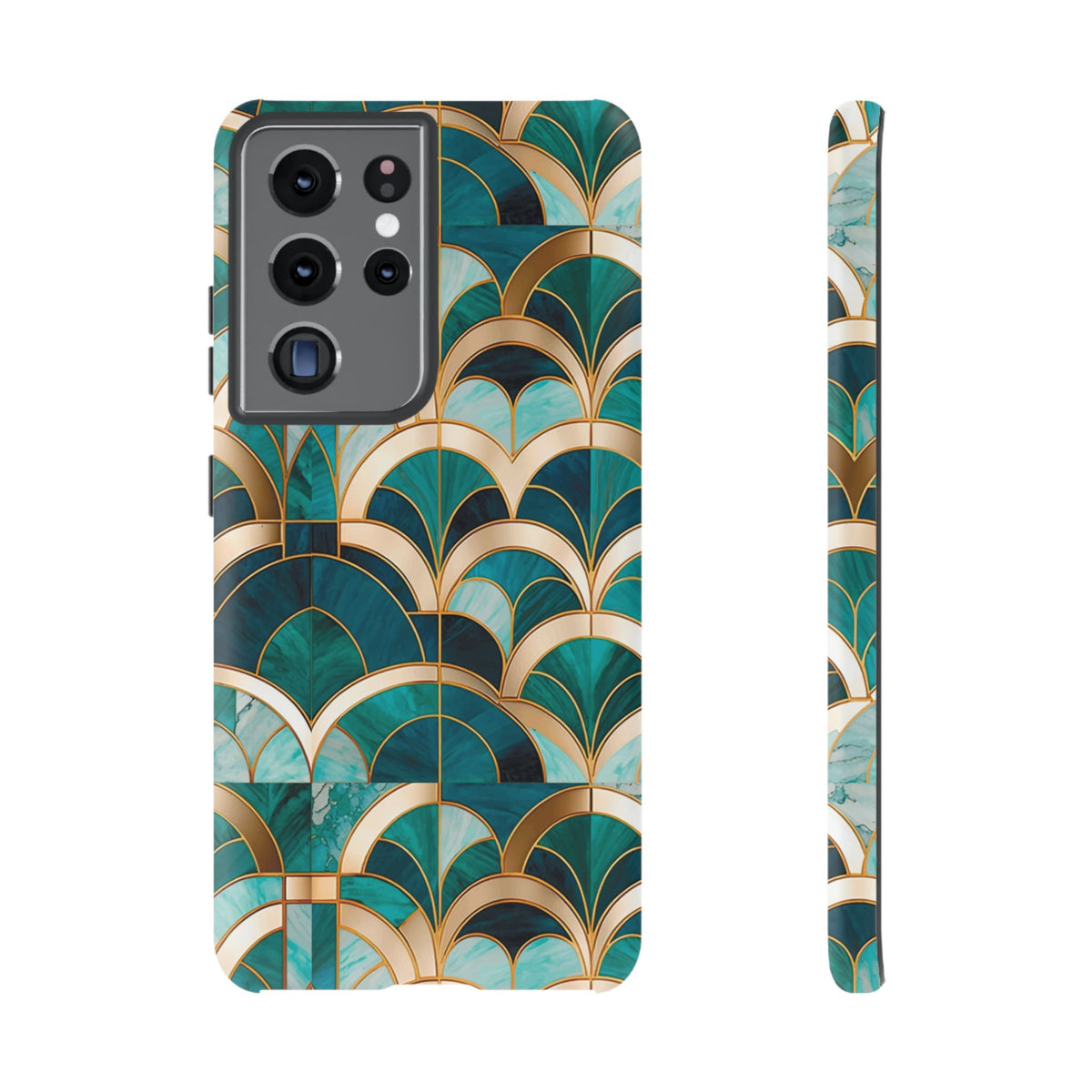 Emerald Deco: Vintage Plush Phone Case for iPhone, Samsung Galaxy and Google Pixel devices