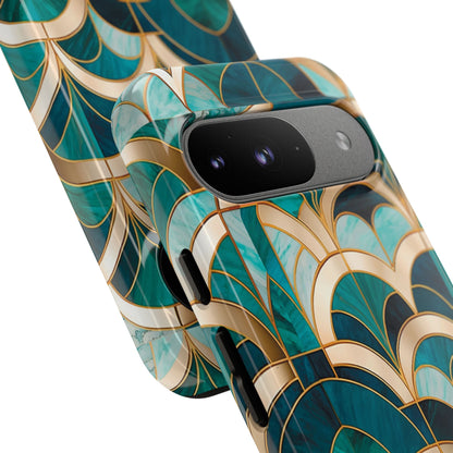 Emerald Deco: Vintage Plush Phone Case for iPhone, Samsung Galaxy and Google Pixel devices