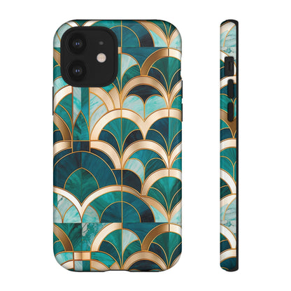 Emerald Deco: Vintage Plush Phone Case for iPhone, Samsung Galaxy and Google Pixel devices