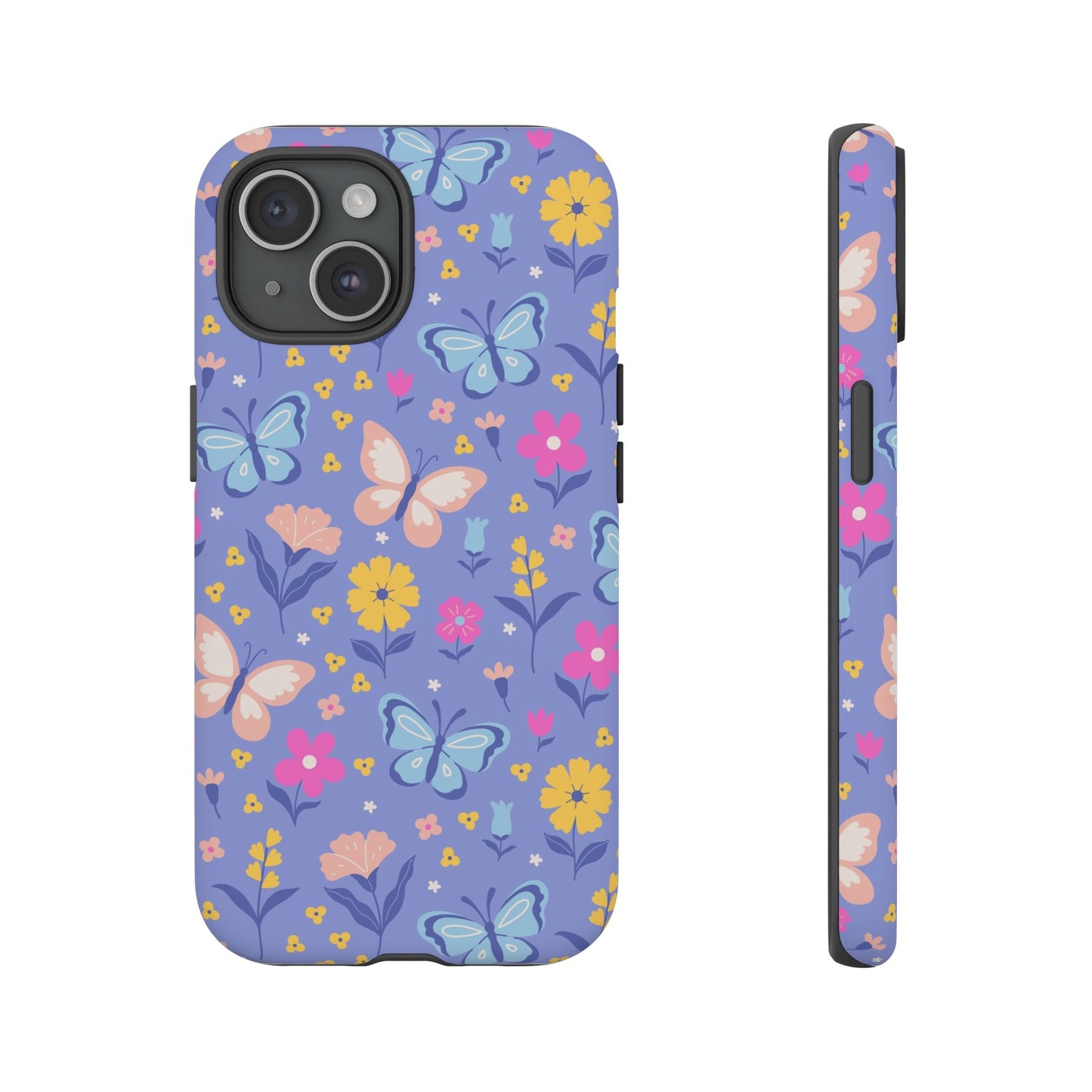 Lavender Butterflies: Tough Cases for iPhone, Samsung Galaxy and Google Pixel