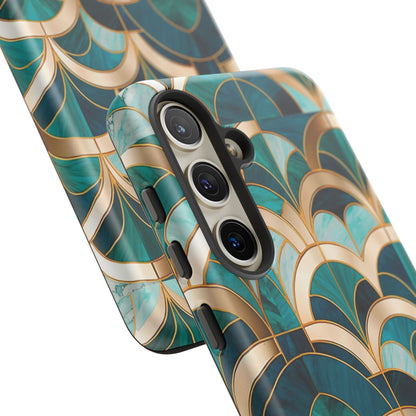 Emerald Deco: Vintage Plush Phone Case for iPhone, Samsung Galaxy and Google Pixel devices