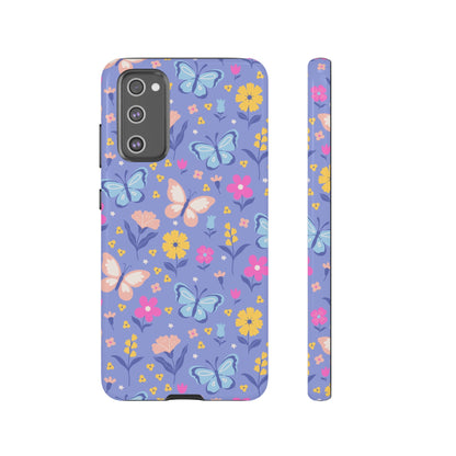 Lavender Butterflies: Tough Cases for iPhone, Samsung Galaxy and Google Pixel