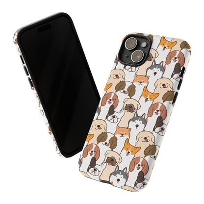 Cute Dogs Charm Phone Case for iPhone, Samsung Galaxy and Google Pixel devices