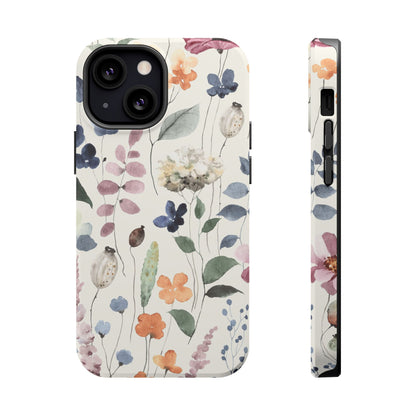 Floral prints phone case for iPhone (MagSafe version)