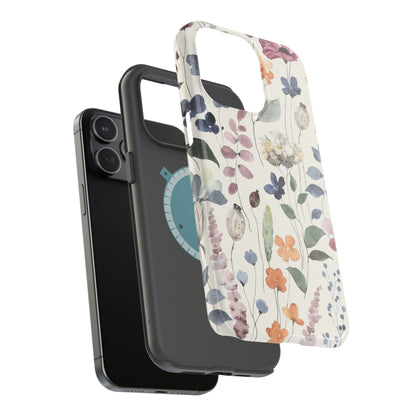 Floral prints phone case for iPhone (MagSafe version)