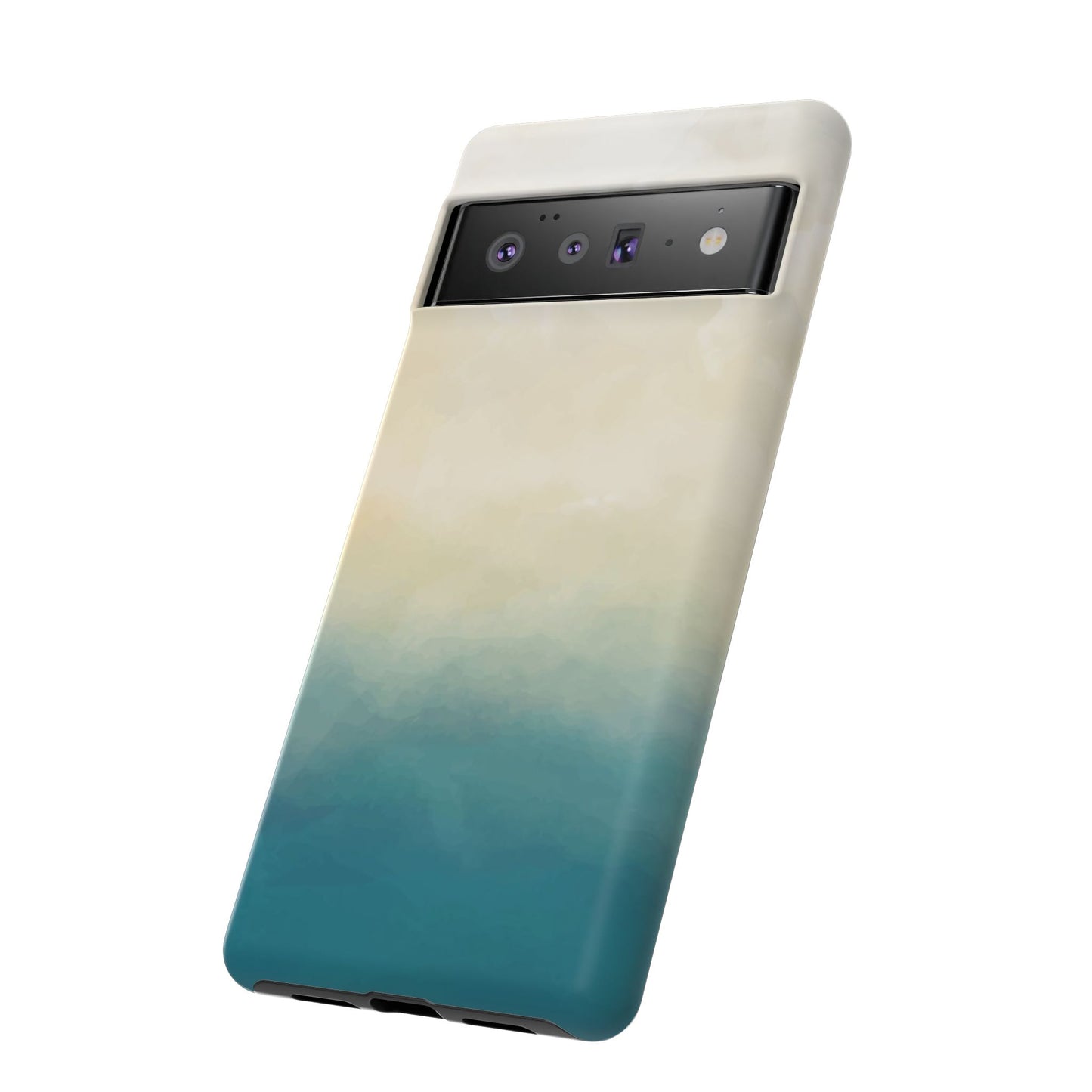 海と砂のグラデーションケース：iPhone、Galaxy、Google Pixelデバイス用ビーチ風スマホケース