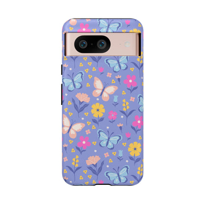 Lavender Butterflies: Tough Cases for iPhone, Samsung Galaxy and Google Pixel