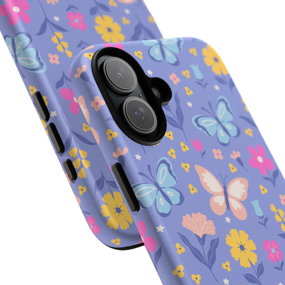 Lavender Butterflies: Tough Phone Case for iPhone, Samsung Galaxy and Google Pixel