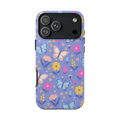 Lavender Butterflies: Tough Phone Case for iPhone, Samsung Galaxy and Google Pixel