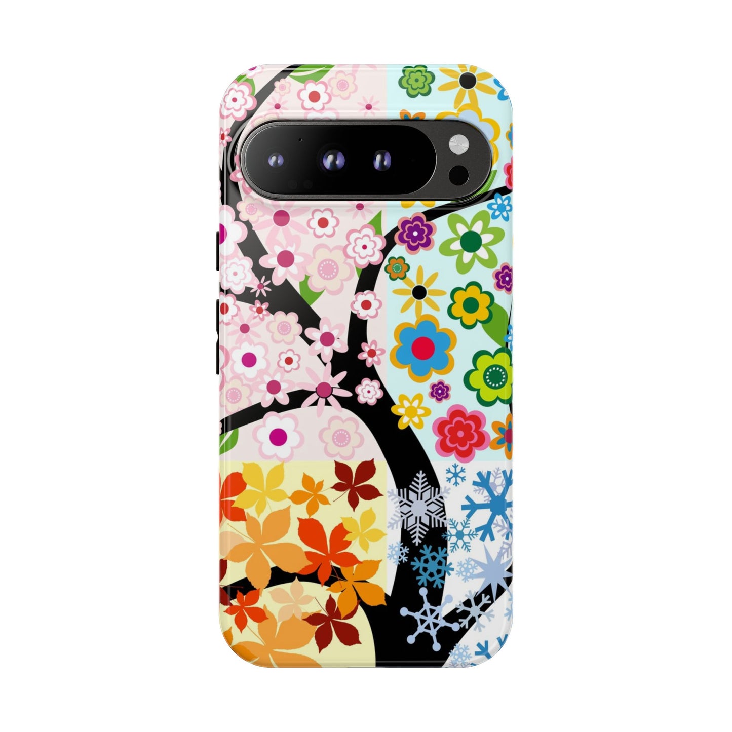 Four Seasons: Fall, Winter, Spring and Summer inspired phone case for iPhone, Samsung Galaxy and Google Pixel devices