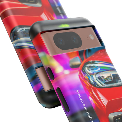 Don't Stop Until You Are Proud: Sports Car illustrated phone case for iPhone, Samsung Galaxy and Google Pixel