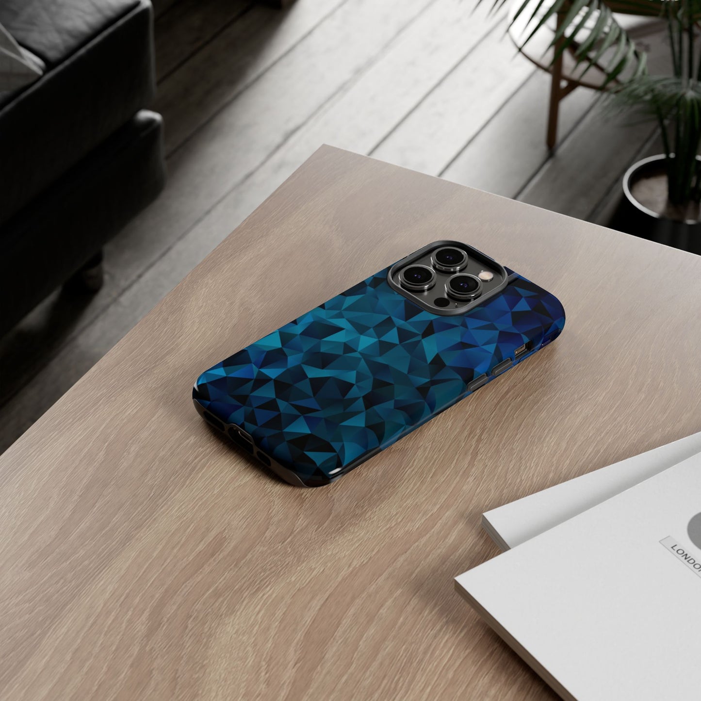 Blue Diamonds: Phone Case with Elegant Prints for iPhone, Samsung Galaxy and Google Pixel devices