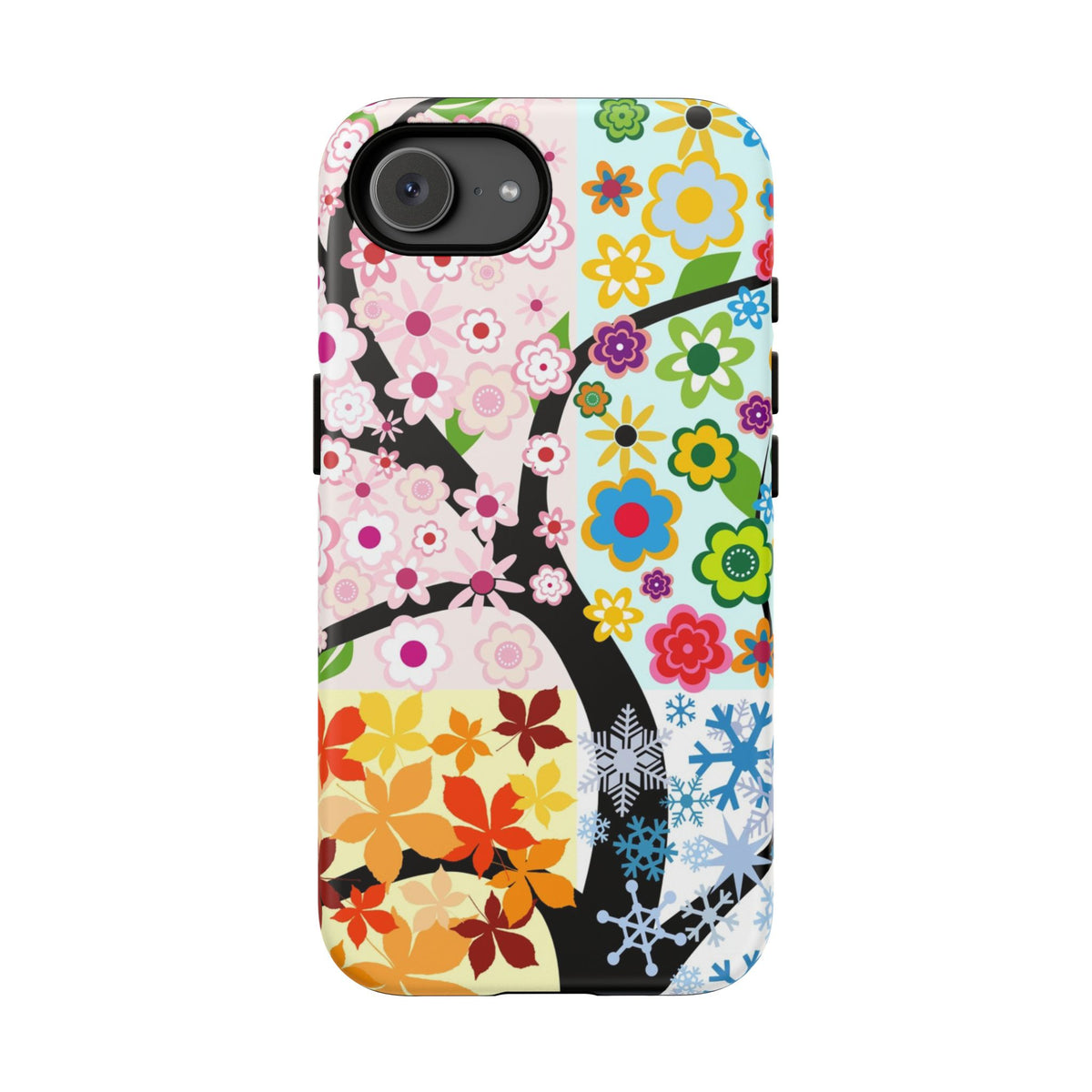 Four Seasons: Fall, Winter, Spring and Summer inspired phone case for iPhone, Samsung Galaxy and Google Pixel devices