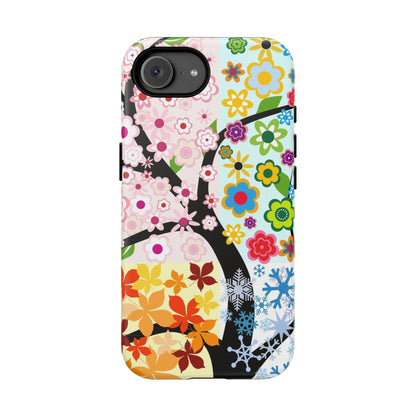 Four Seasons: Fall, Winter, Spring and Summer inspired phone case for iPhone, Samsung Galaxy and Google Pixel devices
