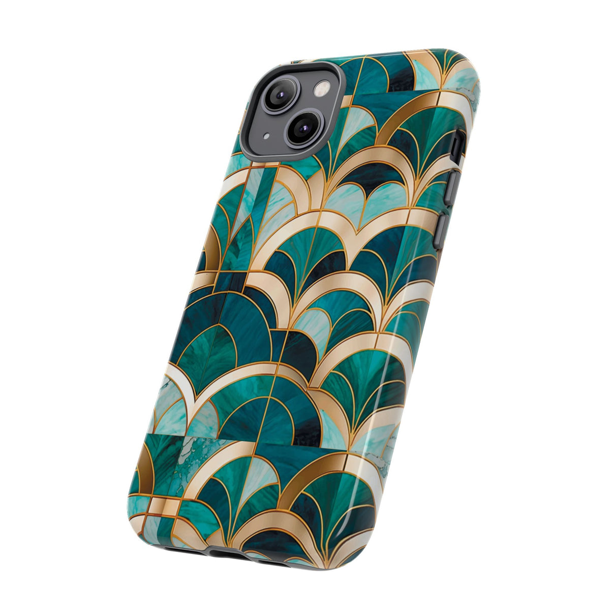 Emerald Deco: Vintage Plush Phone Case for iPhone, Samsung Galaxy and Google Pixel devices
