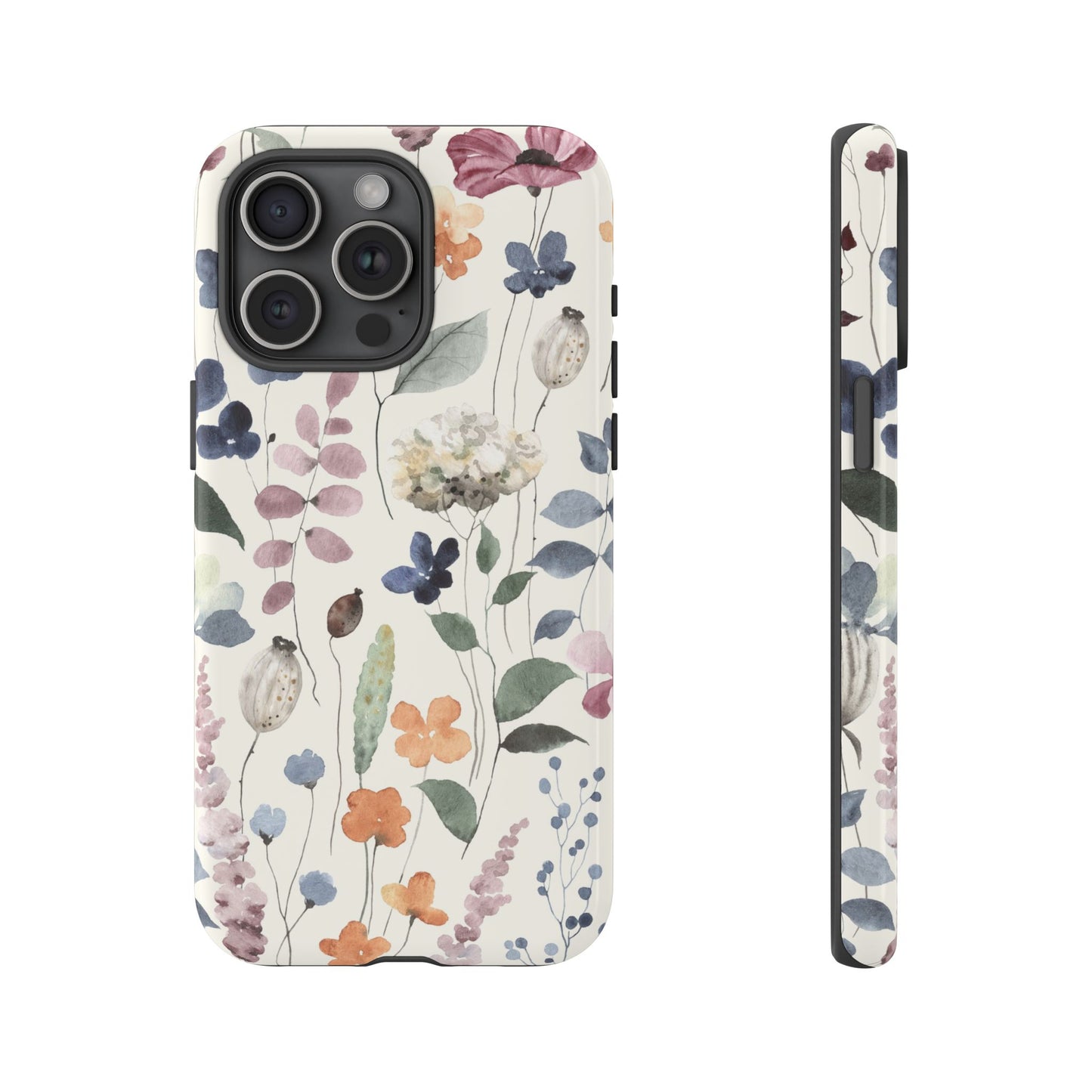 Floral prints phone case for iPhone, Samsung Galaxy and Pixel devices