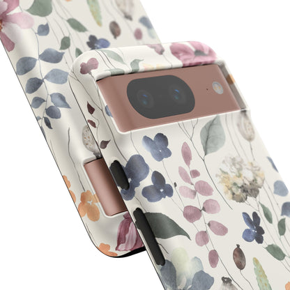 Floral prints phone case for iPhone, Samsung Galaxy and Pixel devices