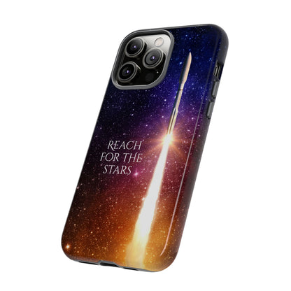Reach for the Stars: Rocket-illustrated phone case for iPhone, Samsung Galaxy and Pixel devices
