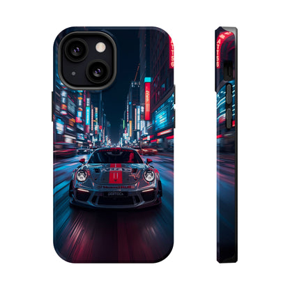Urban Racer (MagSafe version): Neon Car Inspired iPhone Case for Men