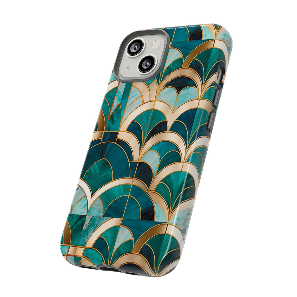 Emerald Deco: Vintage Plush Phone Case for iPhone, Samsung Galaxy and Google Pixel devices