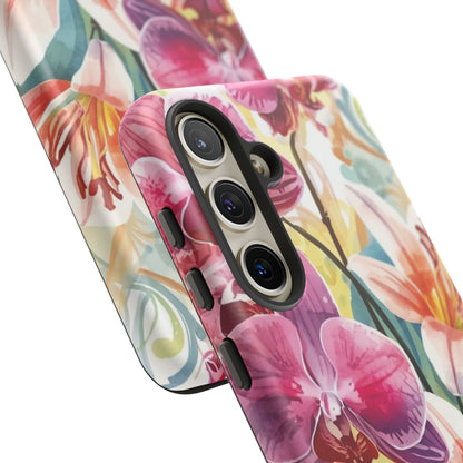 Hibiscus & Orchid Bloom Case: Floral Beauty for Your Samsung Galaxy S Series