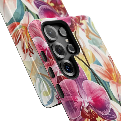 Hibiscus & Orchid Bloom Case: Floral Beauty for Your Samsung Galaxy S Series