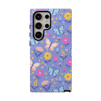 Lavender Butterflies: Tough Phone Case for iPhone, Samsung Galaxy and Google Pixel
