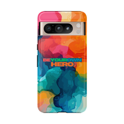 Be Your Own Hero: Inspiring Quote Phone Case for iPhone, Samsung Galaxy and Google Pixel