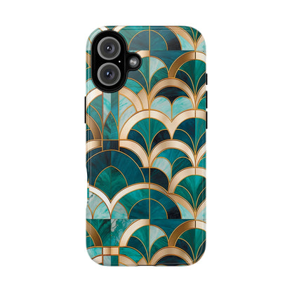 Emerald Deco: Vintage Plush Phone Case for iPhone, Samsung Galaxy and Google Pixel devices