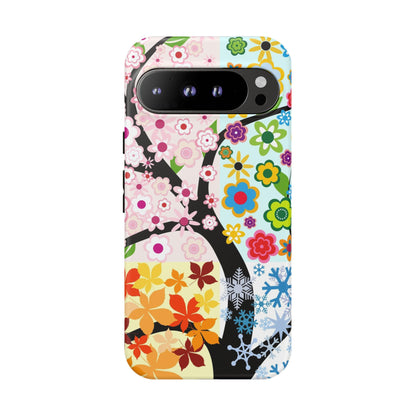Four Seasons: Fall, Winter, Spring and Summer inspired phone case for iPhone, Samsung Galaxy and Google Pixel devices
