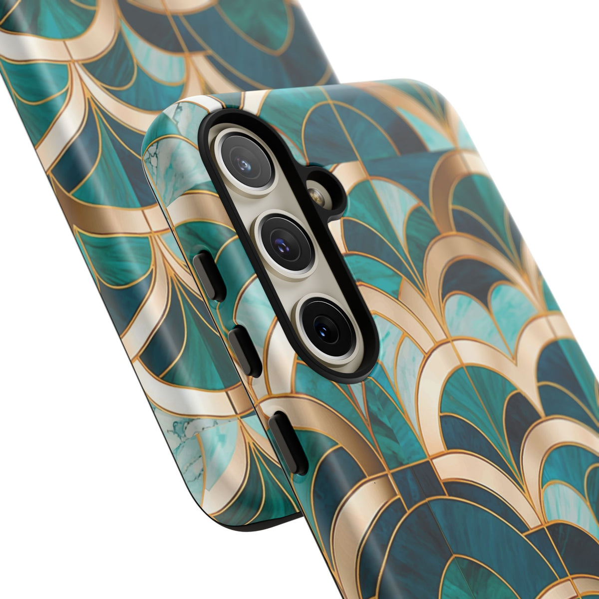 Emerald Deco: Vintage Plush Phone Case for iPhone, Samsung Galaxy and Google Pixel devices