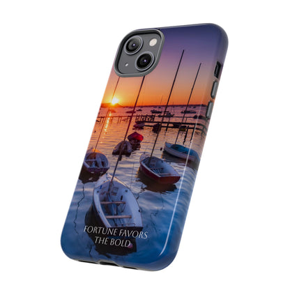 Fortune Favors the Bold: Sunset Sail Phone Case for iPhone, Samsung Galaxy and Google Pixel devices
