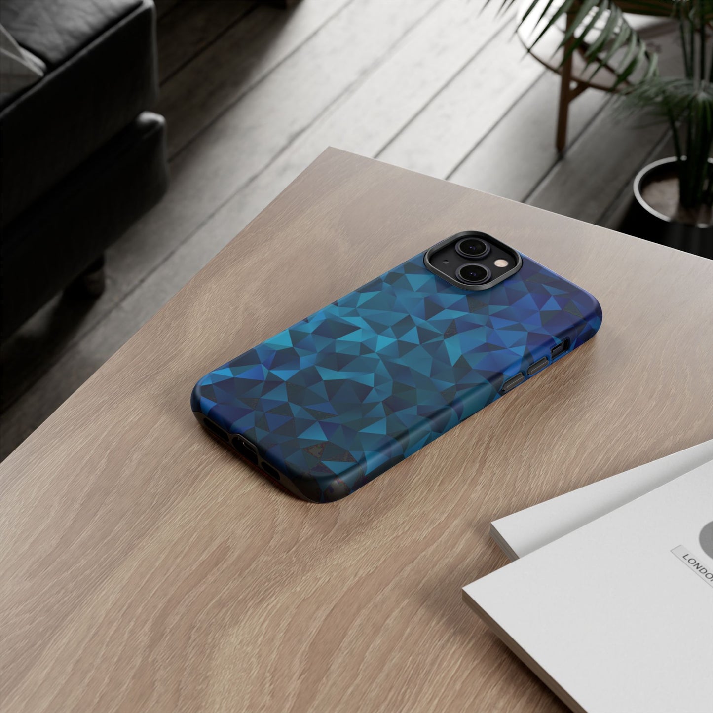 Blue Diamonds: Phone Case with Elegant Prints for iPhone, Samsung Galaxy and Google Pixel devices