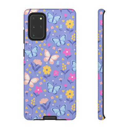 Lavender Butterflies: Tough Cases for iPhone, Samsung Galaxy and Google Pixel