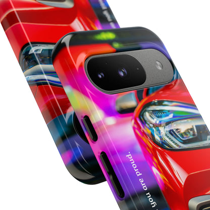 Don't Stop Until You Are Proud: Sports Car illustrated phone case for iPhone, Samsung Galaxy and Google Pixel