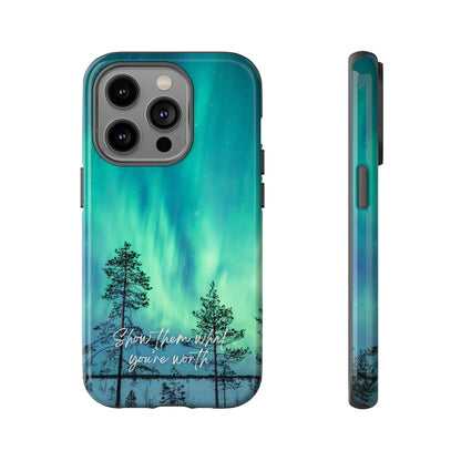 Show them what you're worth: Aurora borealis-inspired phone case for iPhone, Galaxy and Pixel devices