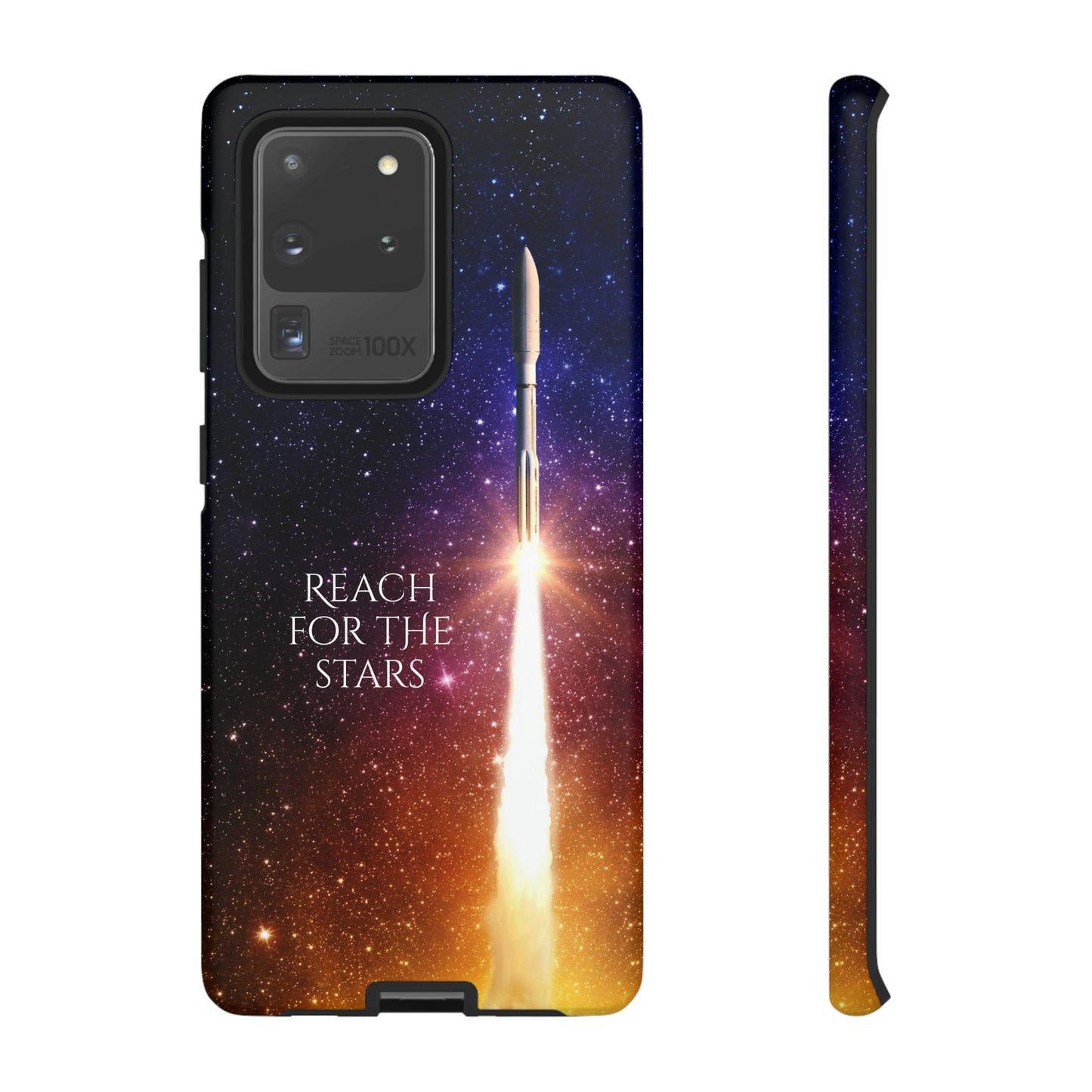 Reach for the stars: rocket illustrated phone case for iPhone, Samsung Galaxy and Pixel devices