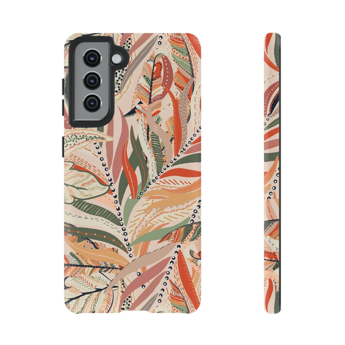 Terracotta Leaves Phone Case: Nature‑Inspired Art for iPhone, Samsung Galaxy and Google Pixel devices