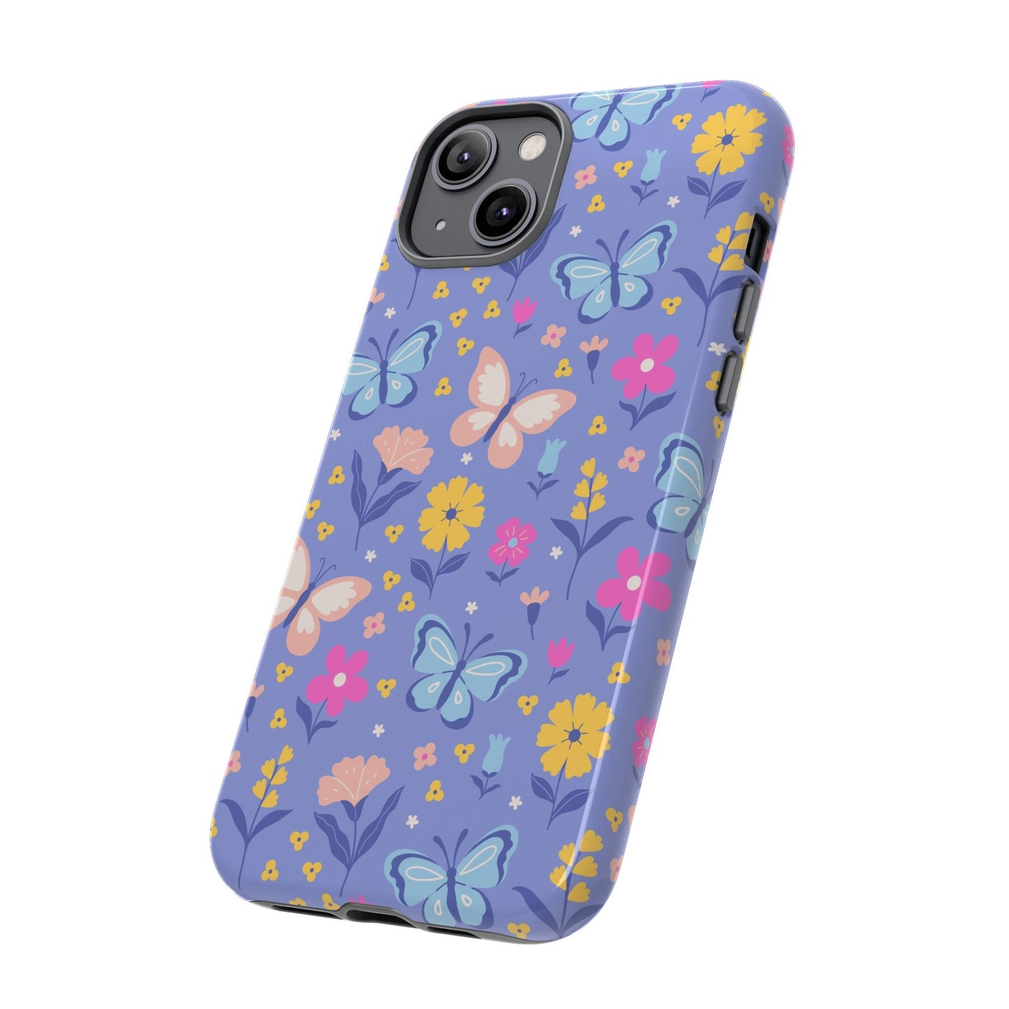 Lavender Butterflies: Tough Cases for iPhone, Samsung Galaxy and Google Pixel