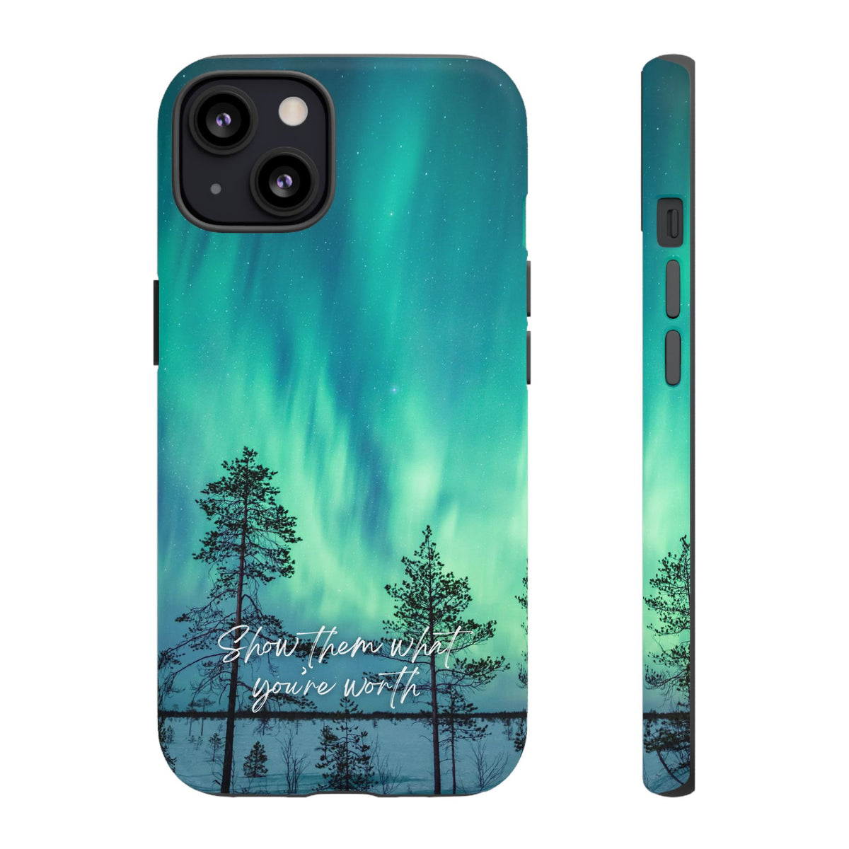 Show Them What You're Worth: Aurora Borealis-Inspired phone case for iPhone, Samsung Galaxy and Pixel devices