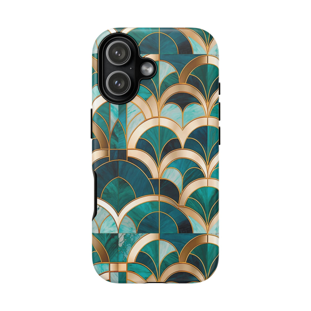 Emerald Deco: Vintage Plush Phone Case for iPhone, Samsung Galaxy and Google Pixel devices