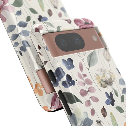 Floral prints phone case for iPhone, Samsung Galaxy and Pixel devices