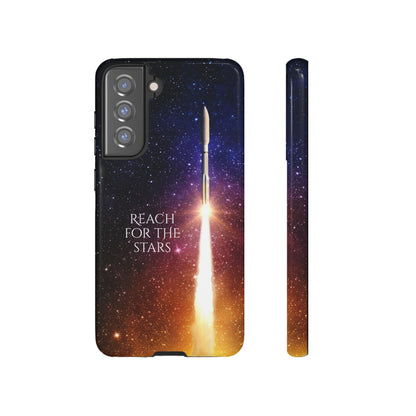 Reach for the stars: rocket illustrated phone case for iPhone, Samsung Galaxy and Pixel devices