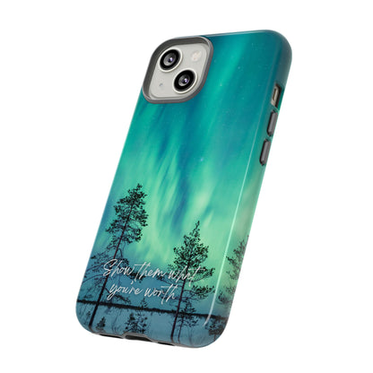 Show them what you're worth: Aurora borealis-inspired phone case for iPhone, Galaxy and Pixel devices