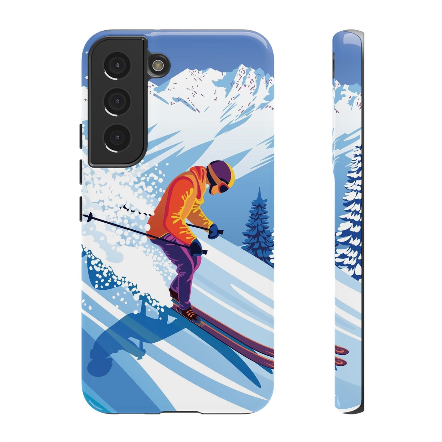 Glacier Rush: Ice Ski inspired phone case for iPhone, Samsung Galaxy and Google  Pixel devices