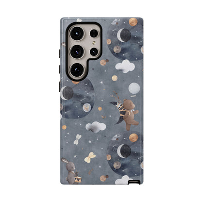 Moon, Bear and Bunny: Cute phone case for iPhone, Samsung Galaxy and Google Pixel devices