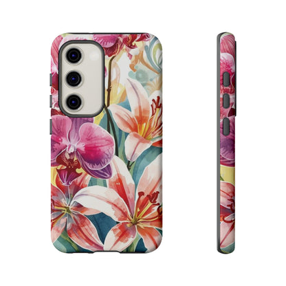 Hibiscus & Orchid Bloom Case: Floral Beauty for Your Samsung Galaxy S Series