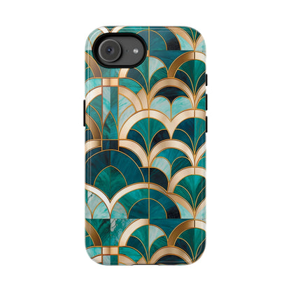 Emerald Deco: Vintage Plush Phone Case for iPhone, Samsung Galaxy and Google Pixel devices