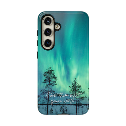 Show them what you're worth: Aurora borealis-inspired phone case for iPhone, Galaxy and Pixel devices